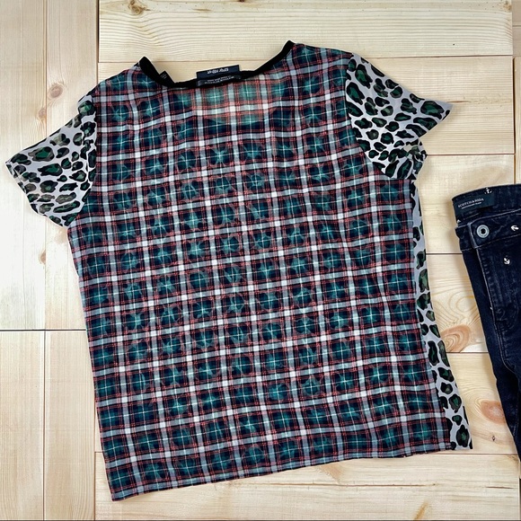 Maison Scotch Punk Radar Sheer Mixed Print Shirt - Picture 7 of 12